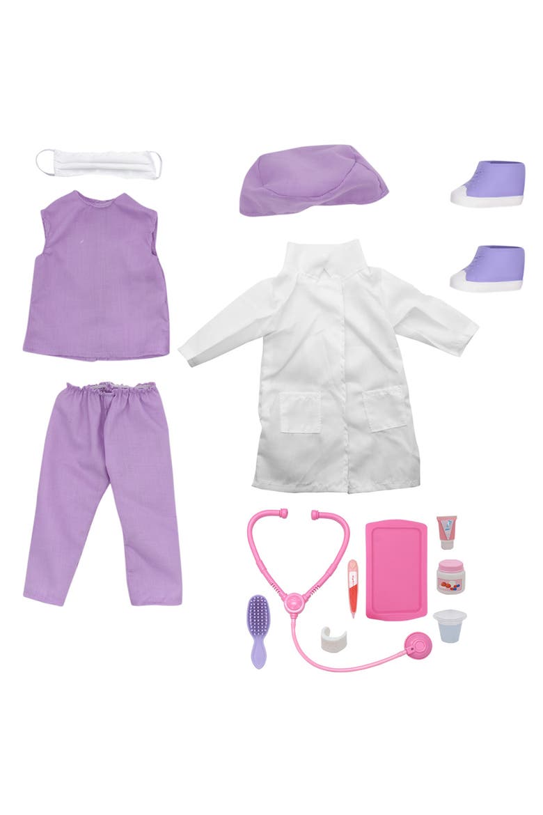 18" Doctor Dress Up Set 15 Pcs, Main, color, Purple