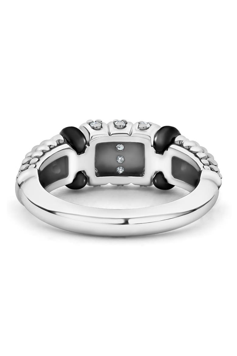 Black Caviar Diamond Ring, Alternate, color, SILVER