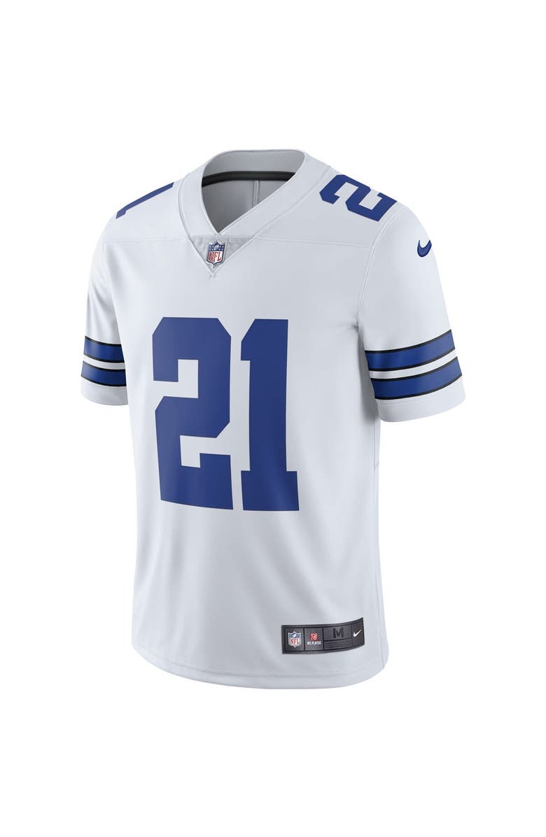 Nike Men's Nike Ezekiel Elliott White Dallas Cowboys Vapor Limited Player Jersey, Alternate, color, 