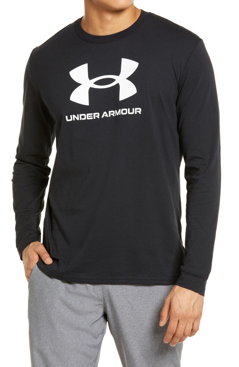 Under Armour Men's UA Sportstyle Long Sleeve Logo Graphic Tee, Main, color, 