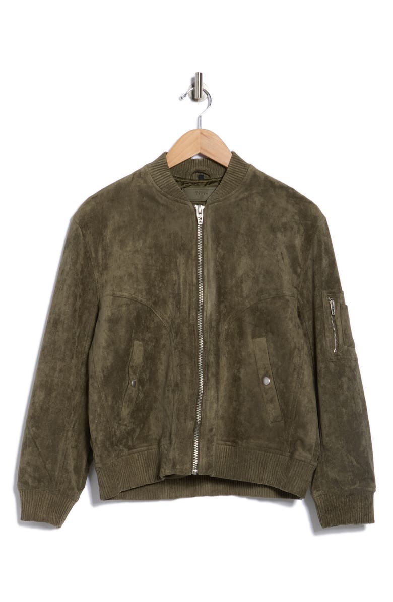 BLANKNYC Faux Suede Bomber Jacket, Alternate, color, Take A Hike