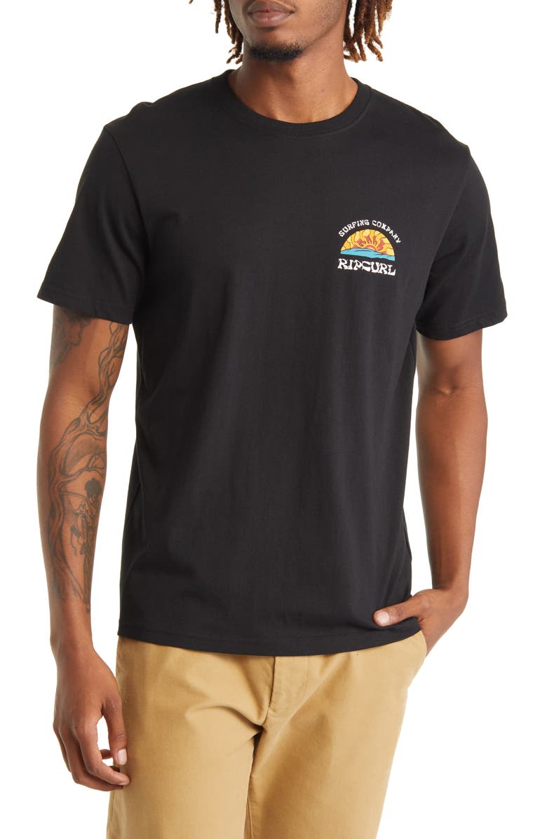 Rip Curl Rays & Hazed Cotton Graphic Tee, Main, color,