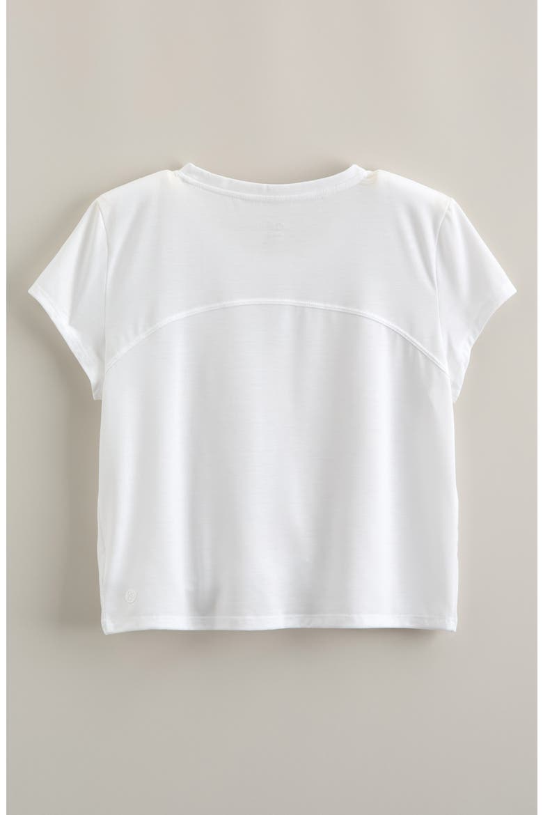 Kids' Tie It Short Sleeve Top, Alternate, color, WHITE