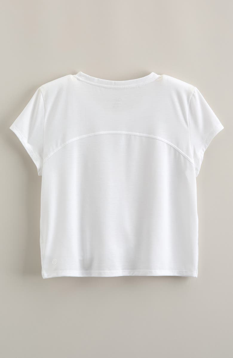 Zella Girl Kids' Tie It Short Sleeve Top, Alternate, color, White