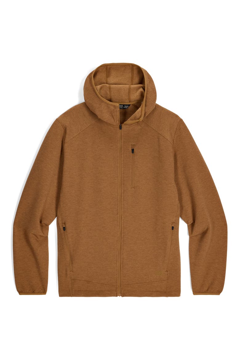 Crescent Fleece Hooded Jacket, Alternate, color, BRONZE
