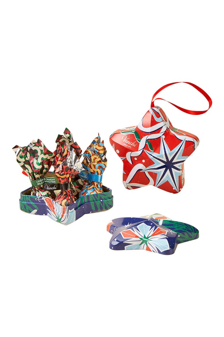 Holiday Star Tin Assorted Chocolates, Alternate, color, RED