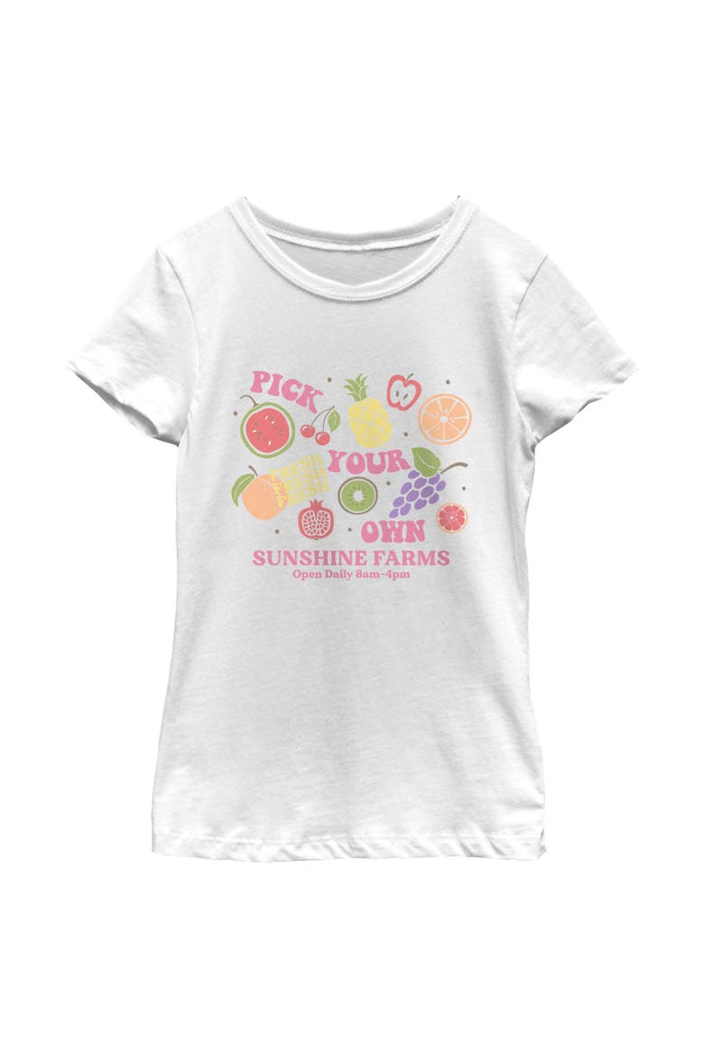 Girls Lost Gods Pick Your Own Sunshine Farms T Shirt, Main, color, White