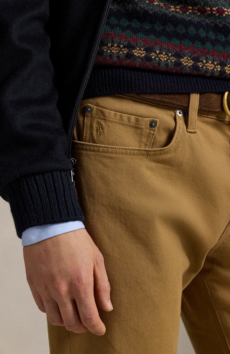 Polo Ralph Lauren Sullivan Slim Fit Cotton Stretch Twill 5-Pocket Pants, Alternate, color, Rustic Tan