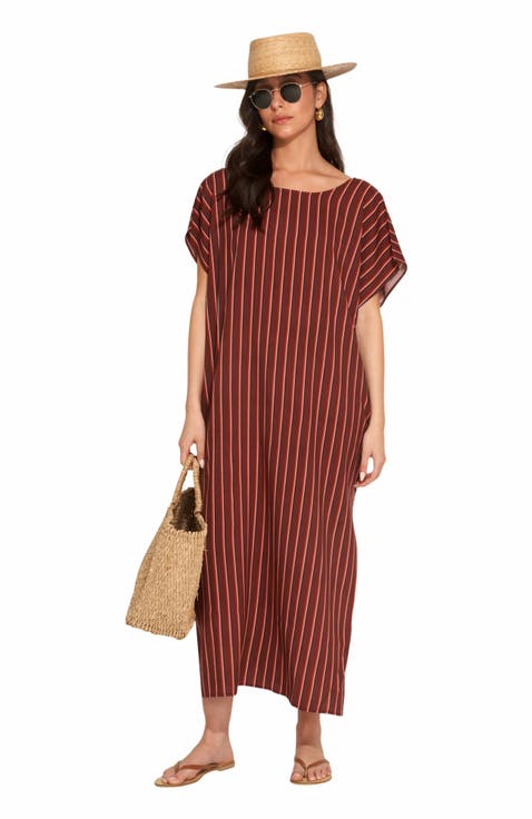 TALYA OPEN BACK SWIM COVER UP KAFTAN