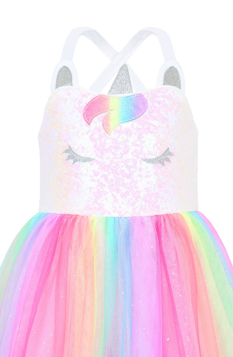 Zunie Kids' Sequin Unicorn Tutu Dress, Alternate, color,