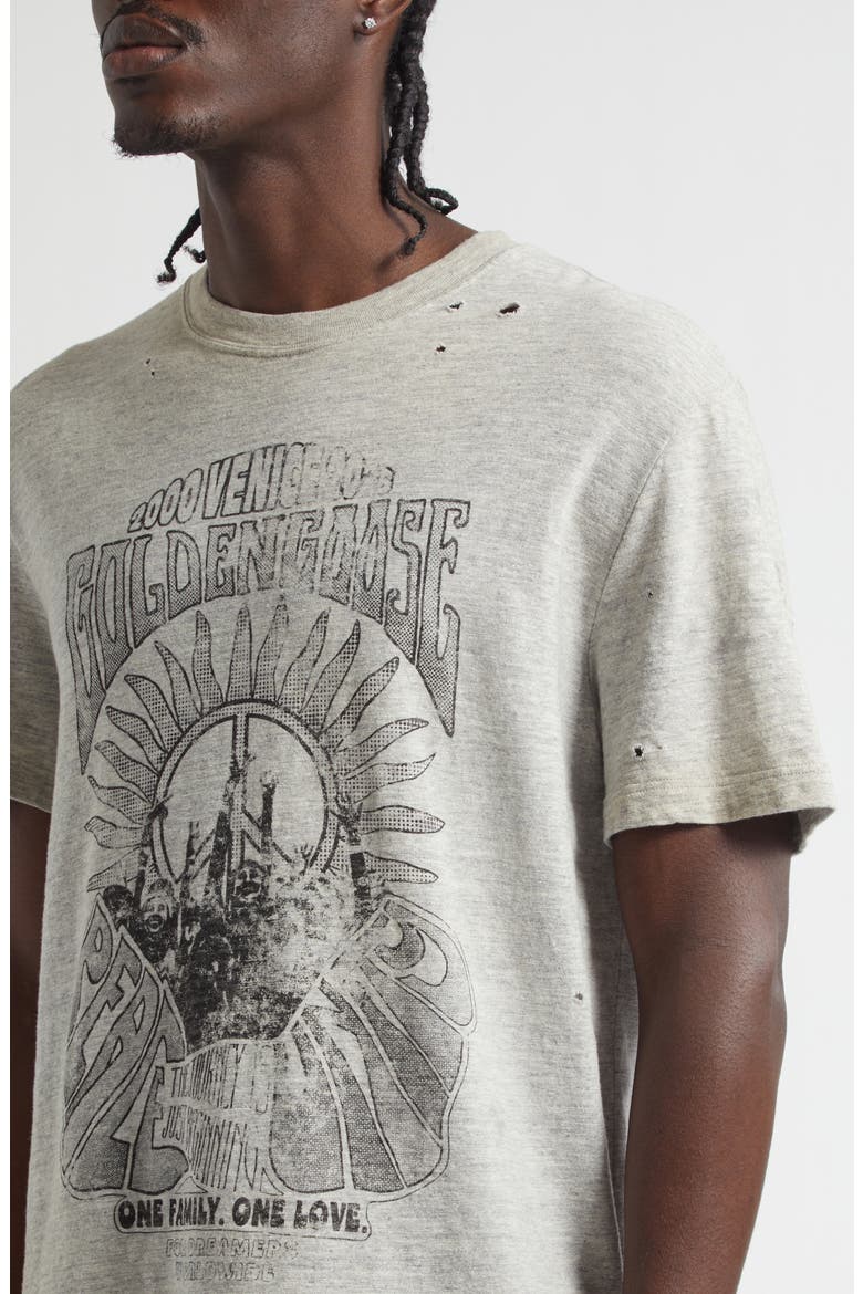 Journey Regular Fit Distressed Graphic T-Shirt, Alternate, color, GREY MELANGE
