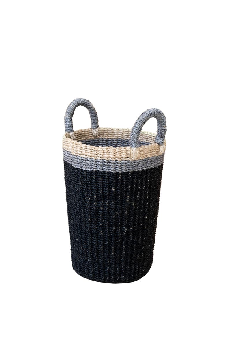 Cylinder Vase Basket with Handles, Main, color, Black