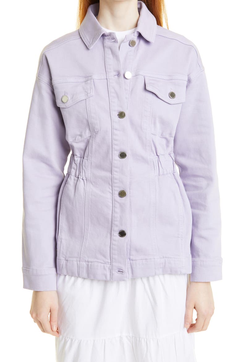 Oversize Denim Jacket, Main, color, LILAC