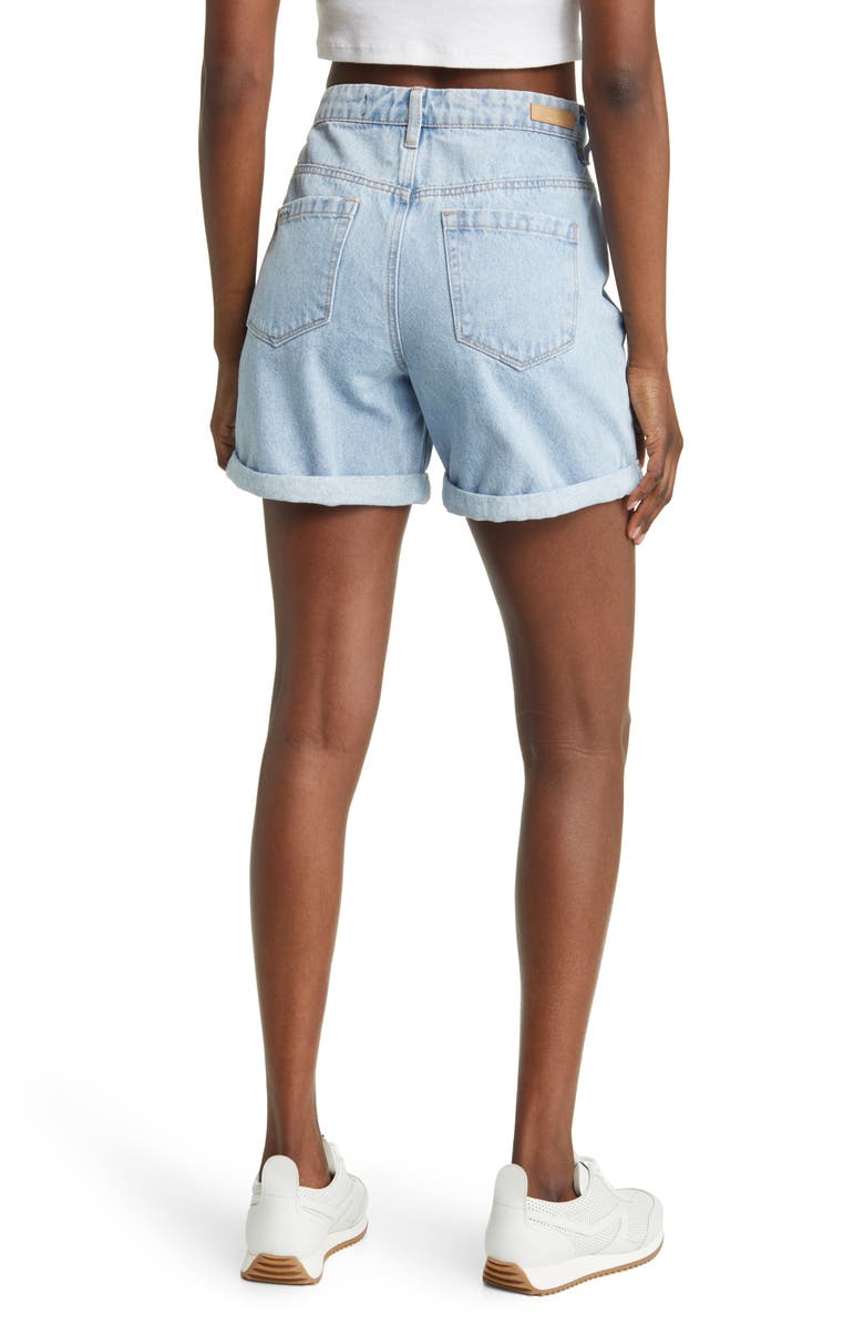 BLANKNYC Perry High Waist Denim Mom Shorts, Alternate, color, 