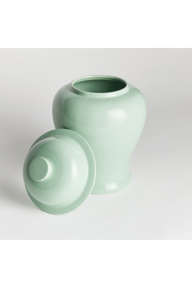 Koa Wide Lidded Ginger Jar, Alternate, color, Green