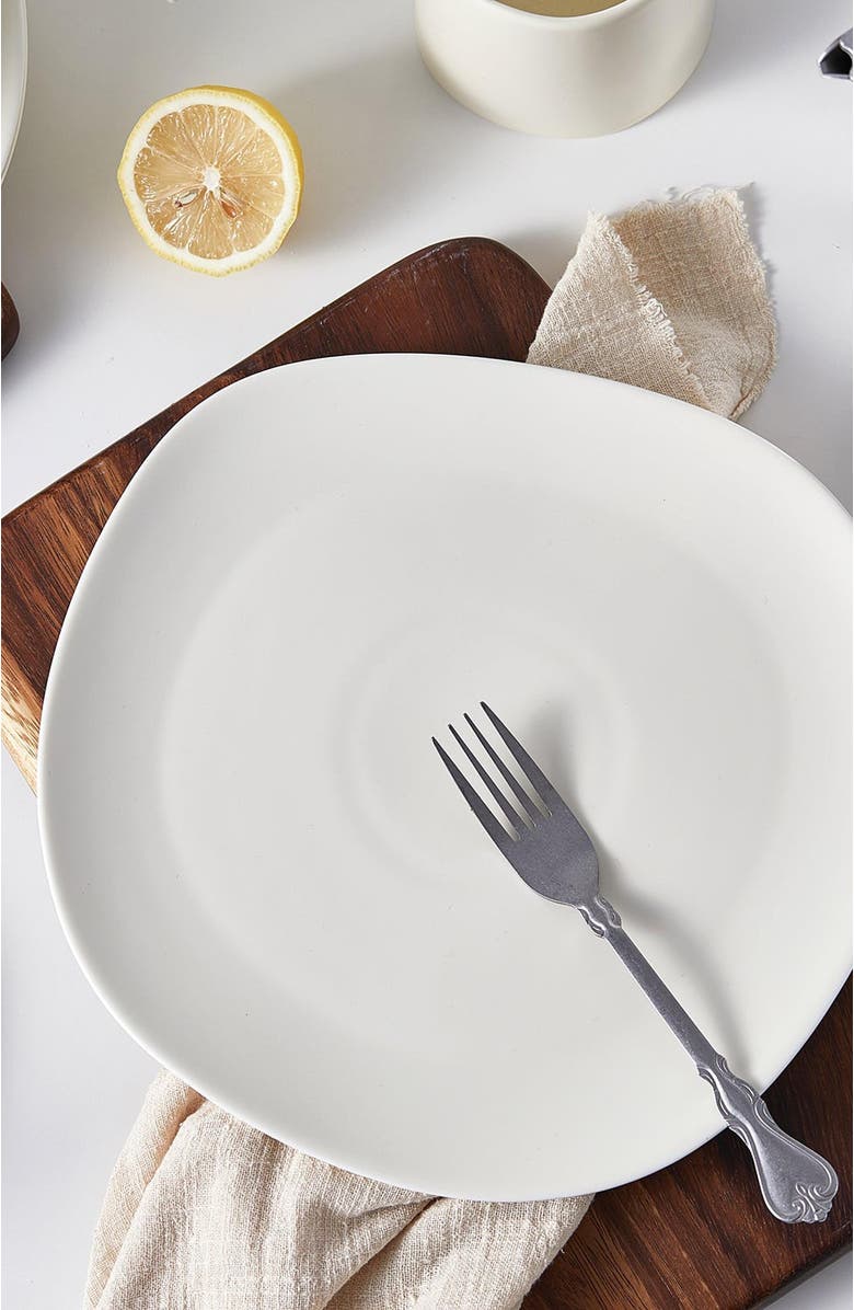 Stone Lain Delilah Porcelain 6-Piece Dinner Plate Set, Alternate, color, Cream