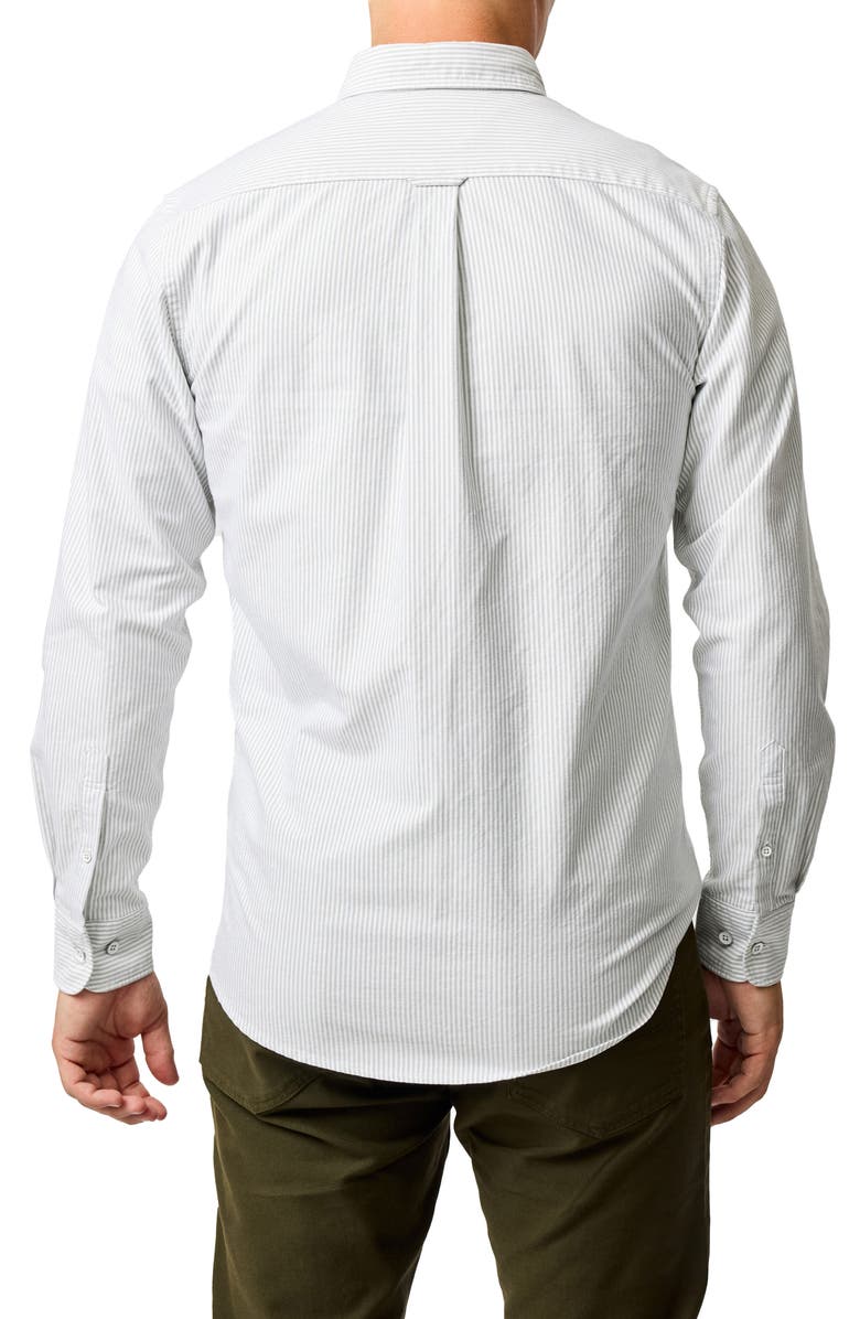 Rodd & Gunn Oxford Lakeside Stripe Sports Fit Shirt, Alternate, color, Khaki