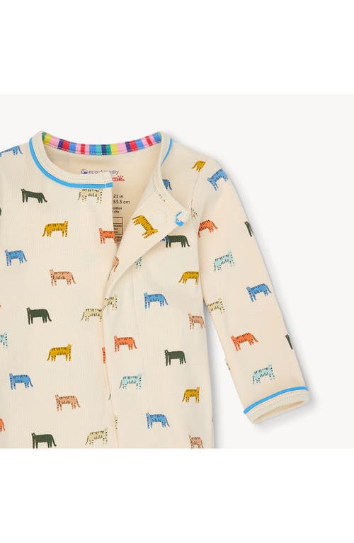 Shop Magnetic Me Le Tigre Organic Cotton Footie In Beige