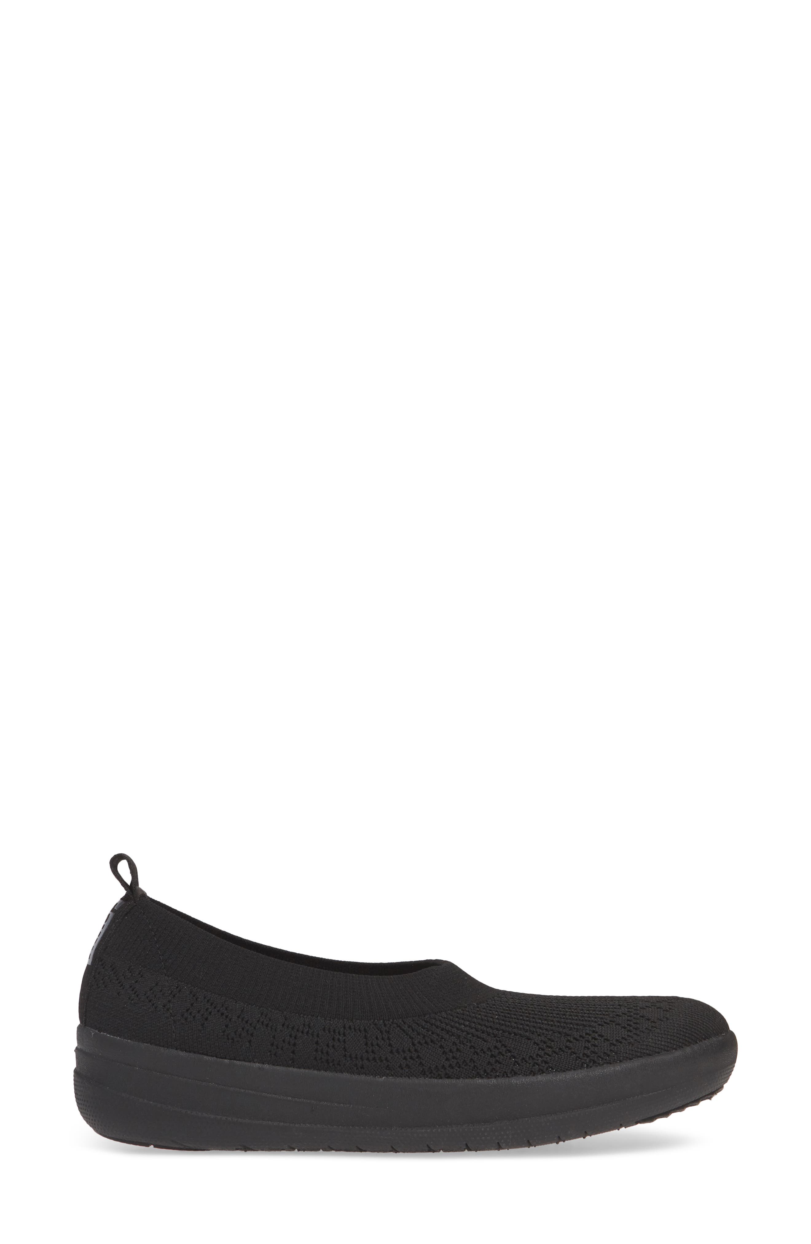 Uberknit Ballerina Flat, Alternate, color, ALL BLACK FABRIC