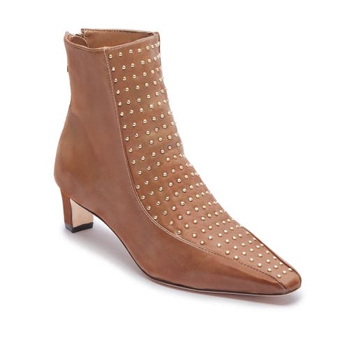 Bernardo Footwear Esme Studded Bootie In Brown