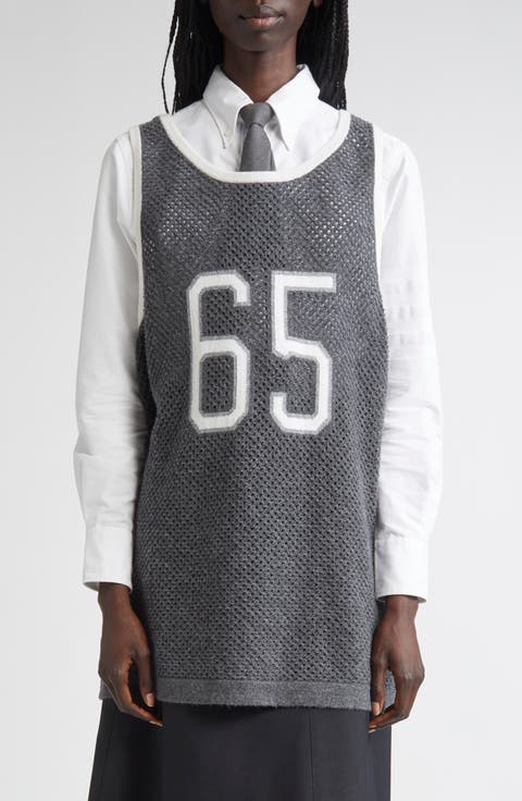Athletic Mesh Basketball Jersey Sweater Vest