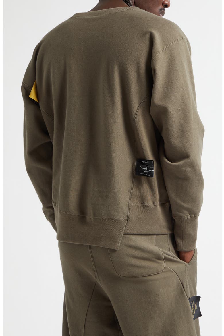 x Champion Cotton Fleece Sweatshirt, Alternate, color, KHAKI GRAY