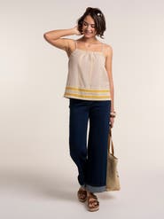Brakeburn Square Neck Striped Camisole Top