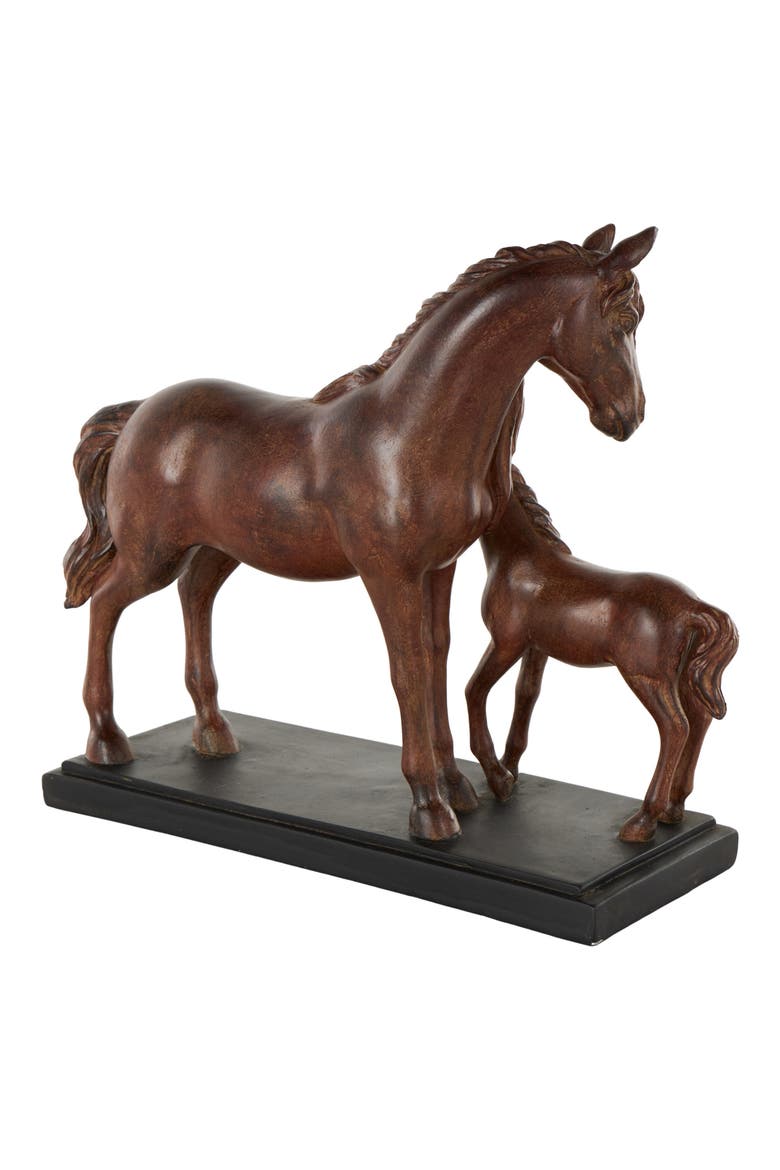 Horse and Foal Sculpture, Main, color, BROWN MULTI