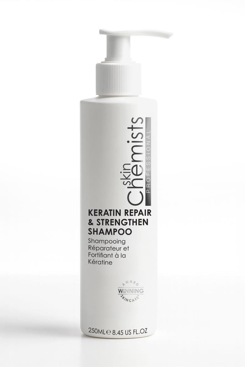 Keratin Repair & Strengthen Shampoo 250ml 50ml for Damaged Hair, Alternate, color, White