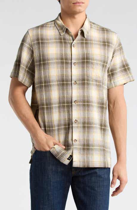 Lucky Brand Playa Short Sleeve Crinkled Shirt