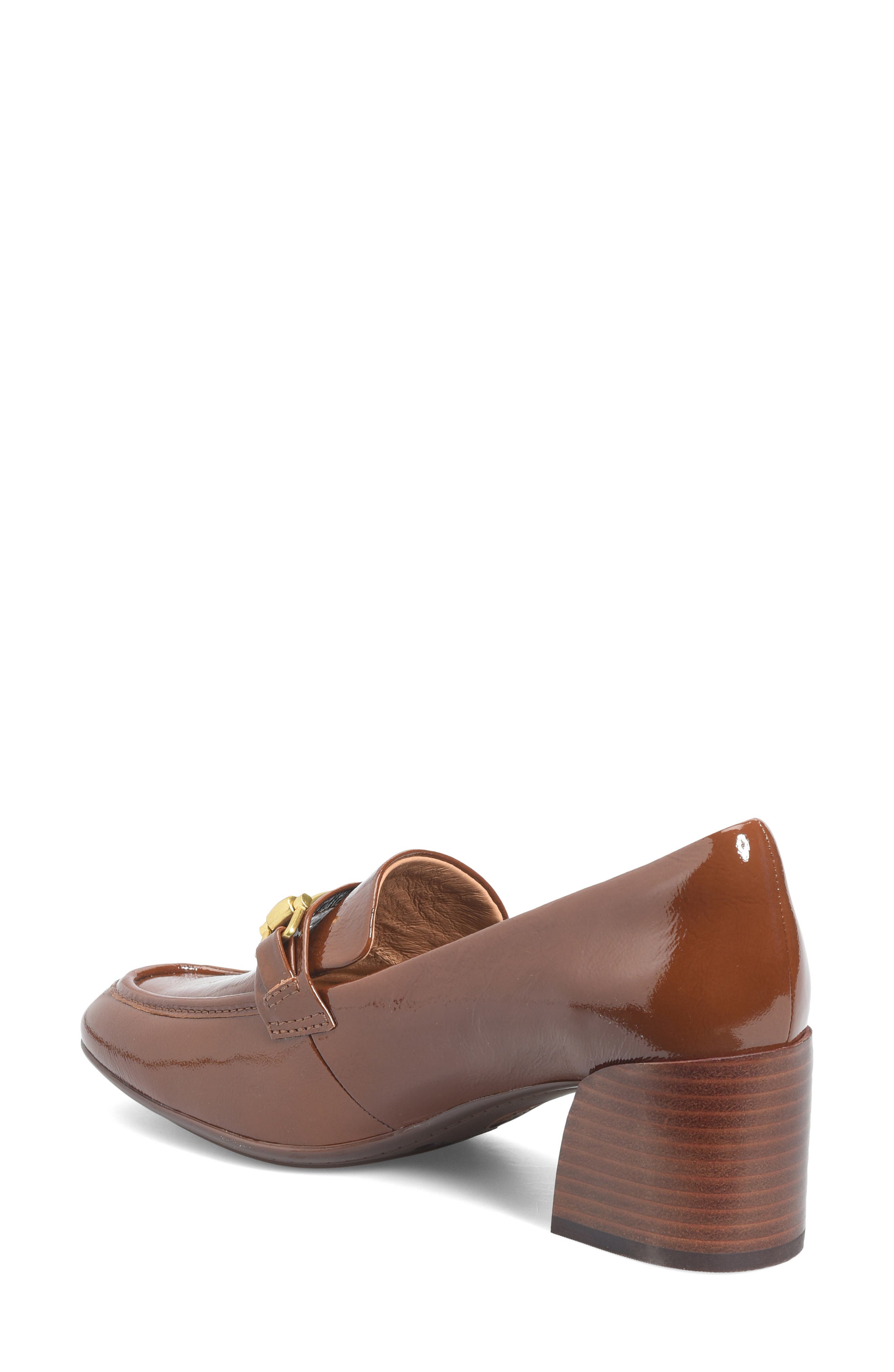 Casandra Bit Loafer Pump, Alternate, color, TOFFEE PATENT