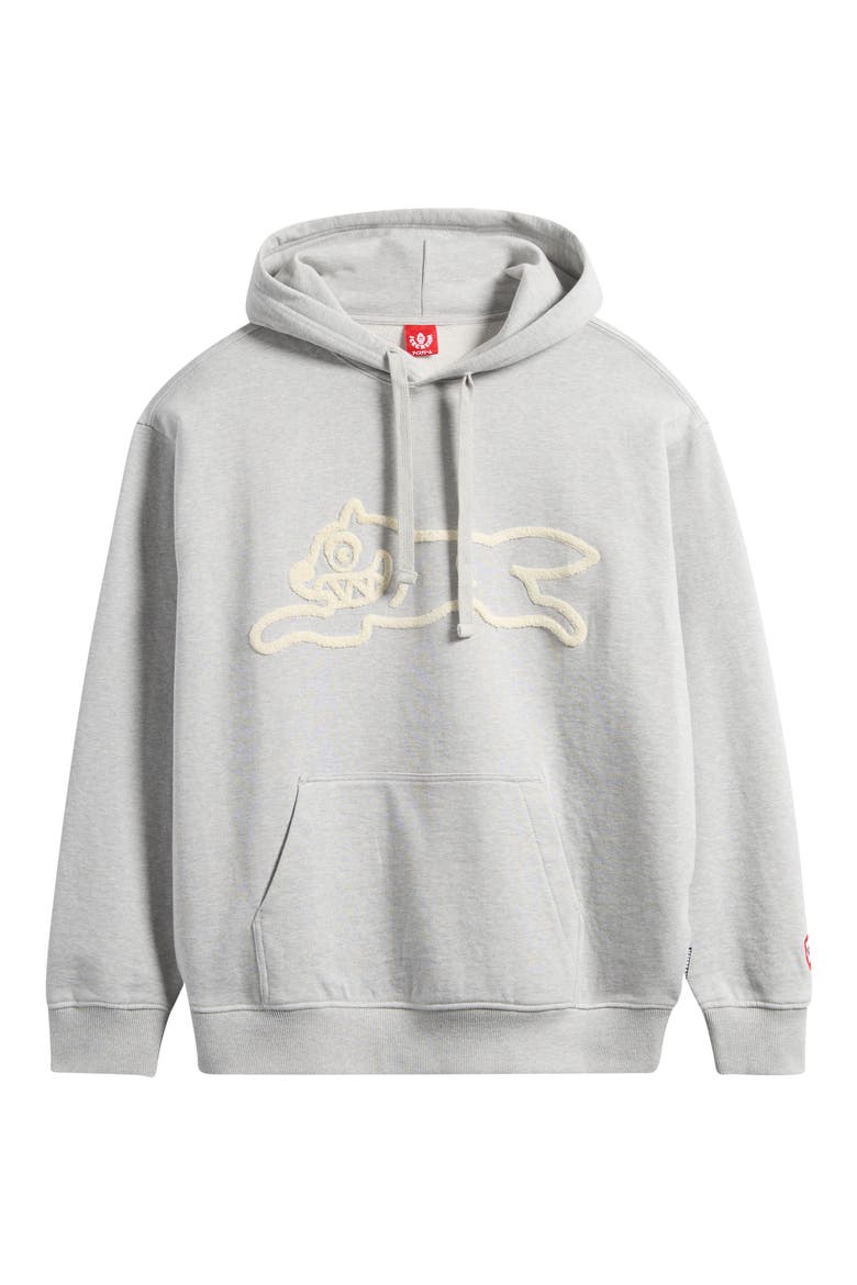 Sauce Logo Appliqué Hoodie, Alternate, color, HEATHER GRAY