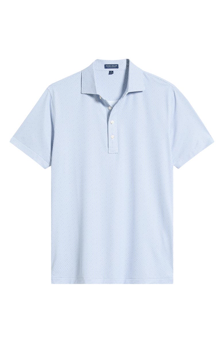 Peter Millar Microprint Performance Jersey Polo, Alternate, color, White