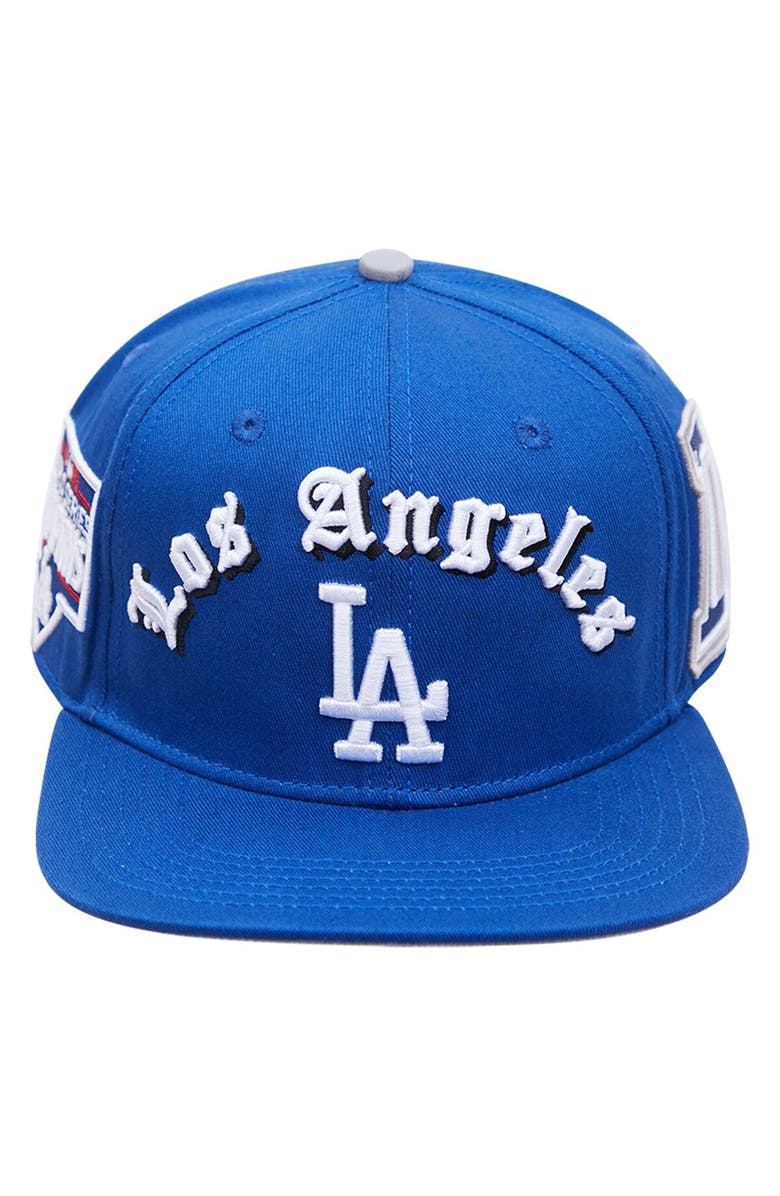PRO STANDARD Men's Pro Standard Royal Los Angeles Dodgers 2020 World Series Old English Snapback Hat, Alternate, color,