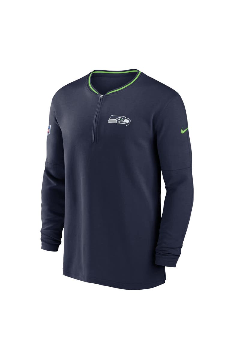 Nike Men's Nike College Navy Seattle Seahawks Coach Half-Zip Sweatshirt, Alternate, color, College Navy