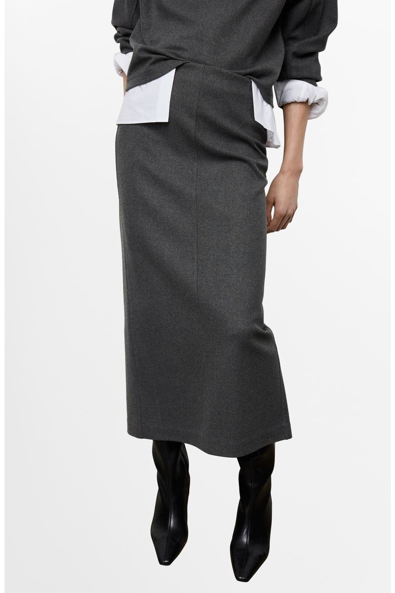 Opening Pencil Skirt, Main, color, DARK HEATHER GREY