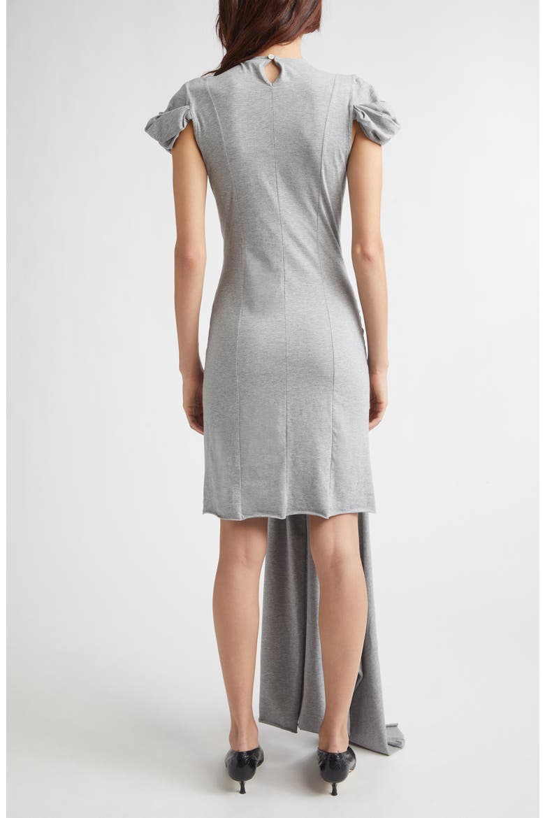 Draped Cotton Jersey Dress, Alternate, color, GREY