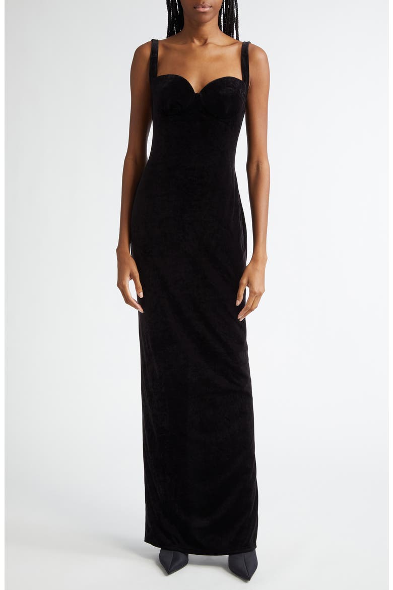 Velvet Gown, Main, color, 1000 BLACK