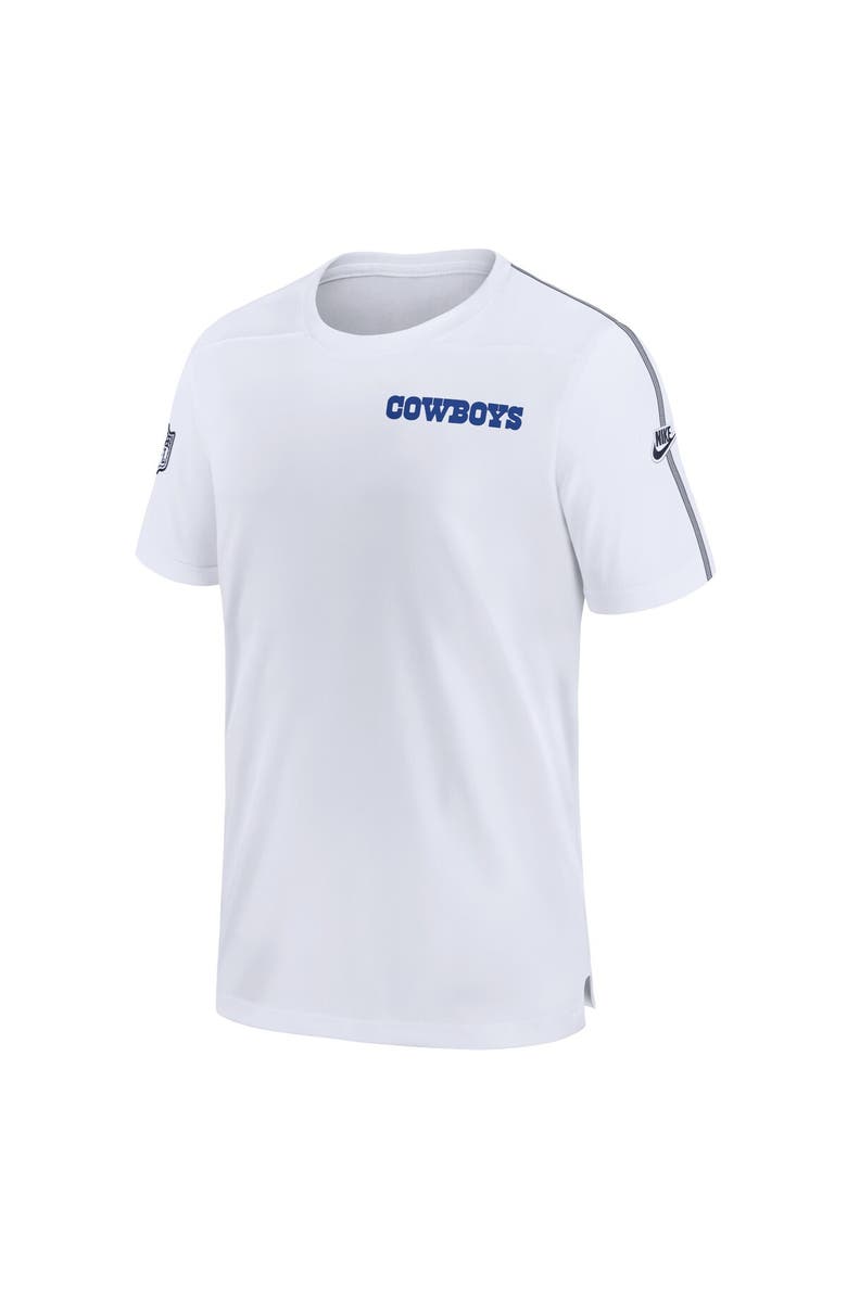 Nike Men's Nike White Dallas Cowboys 2024 Sideline Coach UV Performance T-Shirt, Alternate, color, White
