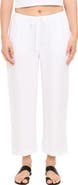Michael Stars Tali Linen Blend Wide Leg Drawstring Pants