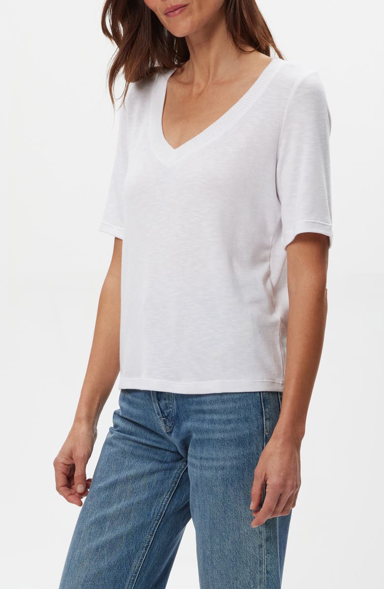 Michael Stars Matty V-Neck T-Top, Alternate, color, White