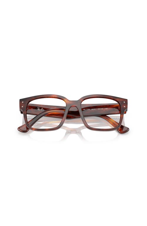 Ray Ban Ray-ban 53mm Square Optical Glasses In Brown