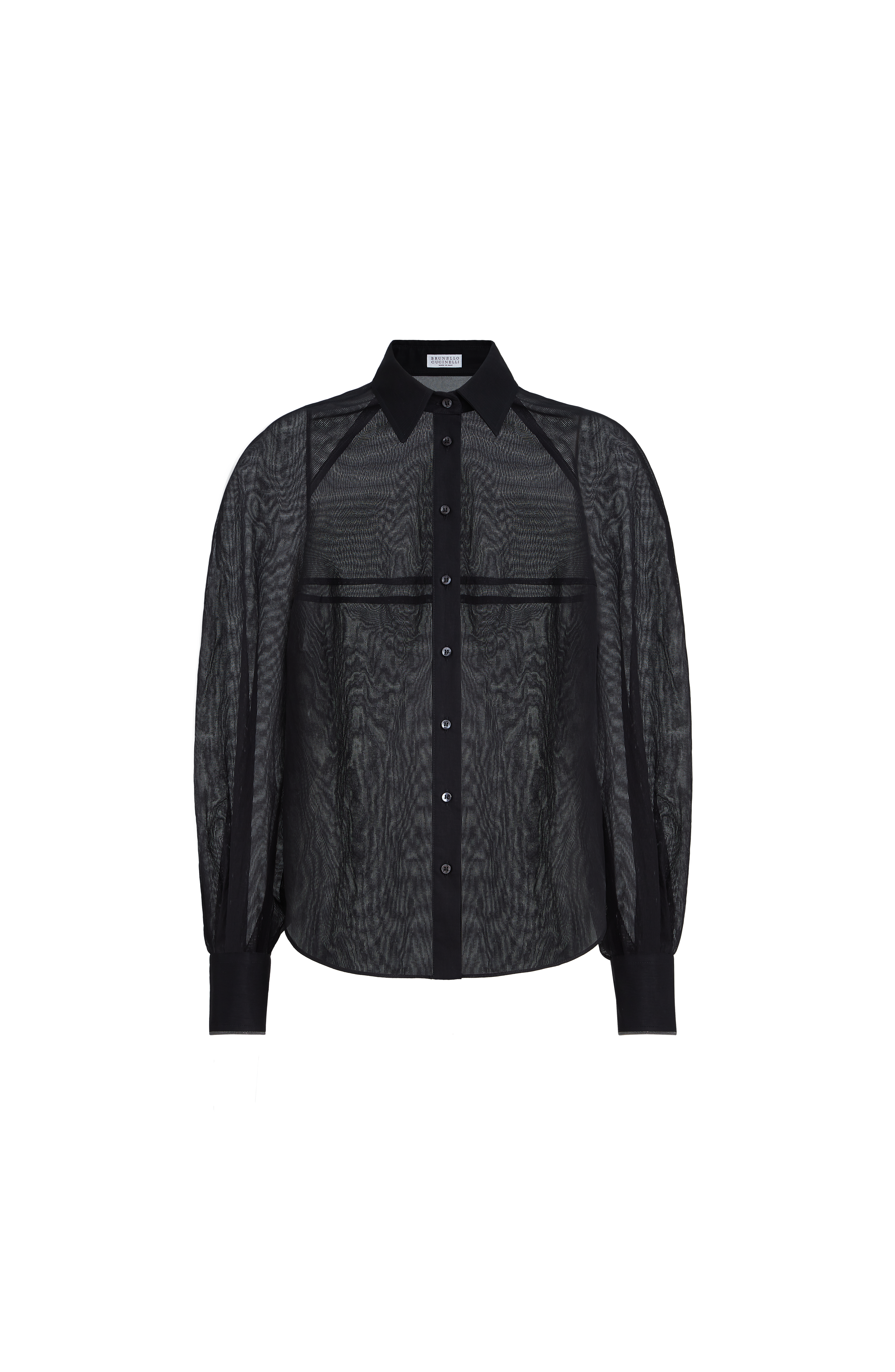 Striped organza shirt - image 2