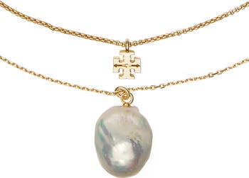 TORY BURCH Kira Pearl layered ネックレス Kira Pearl Layered Necklace: Women's Designer Necklaces