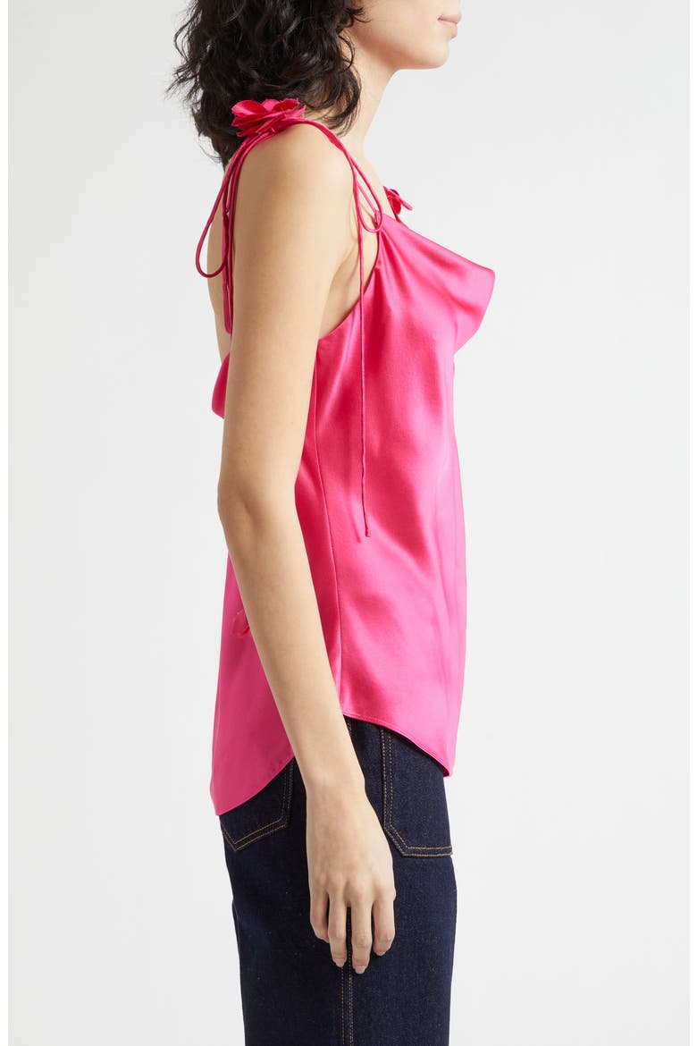 Marta Trailing Flower Silk Camisole, Alternate, color, BEETROOT PURPLE