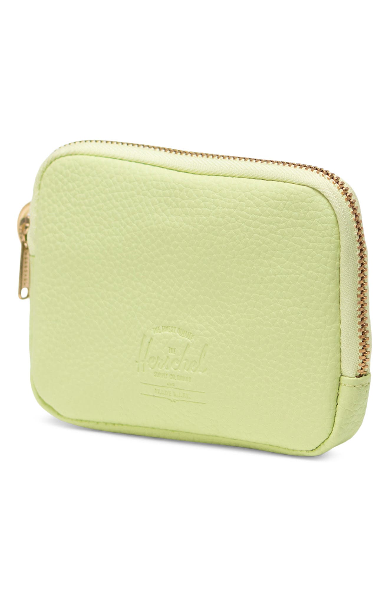 Herschel Supply Co. Oxford Faux Leather Zip Pouch, Alternate, color, Shadow Lime