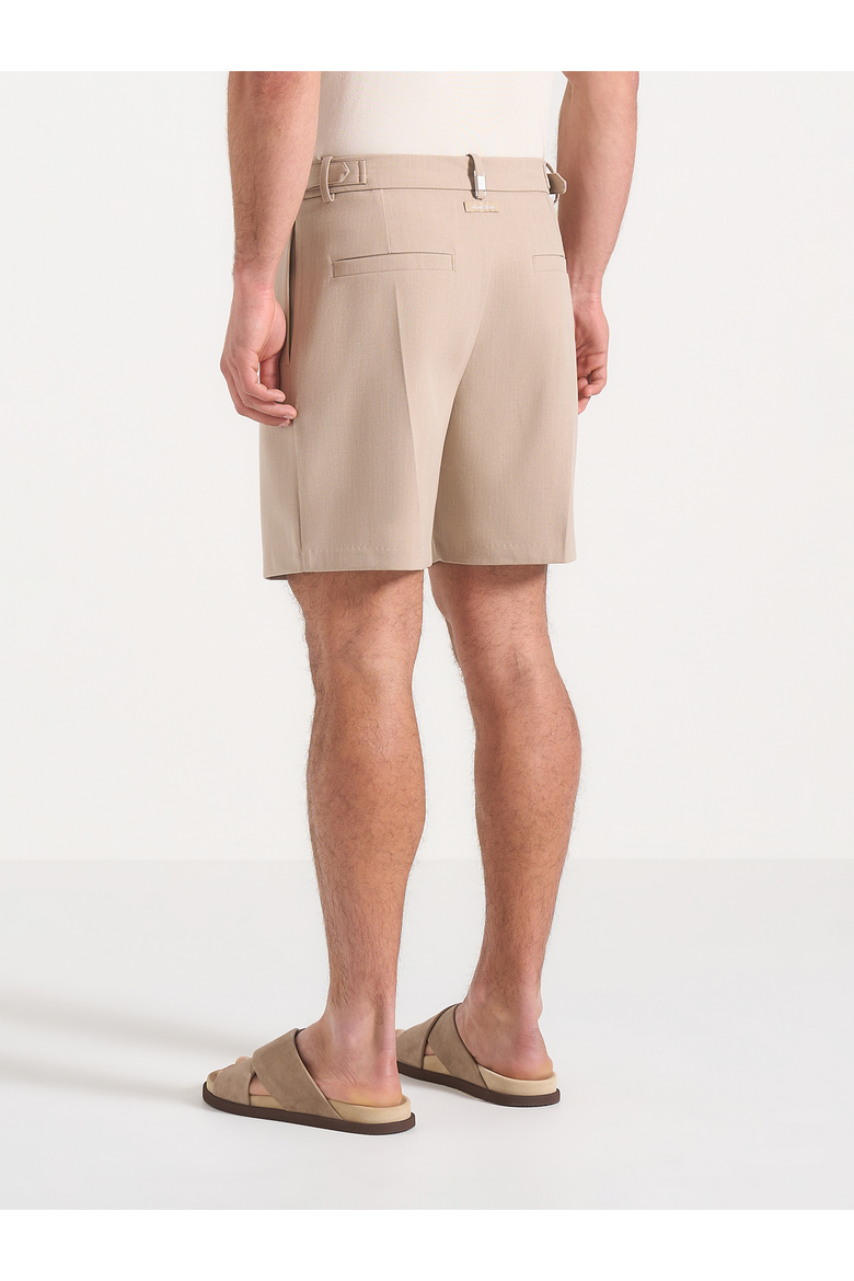 Marin Tailored Pleated Shorts, Alternate, color, Taupe
