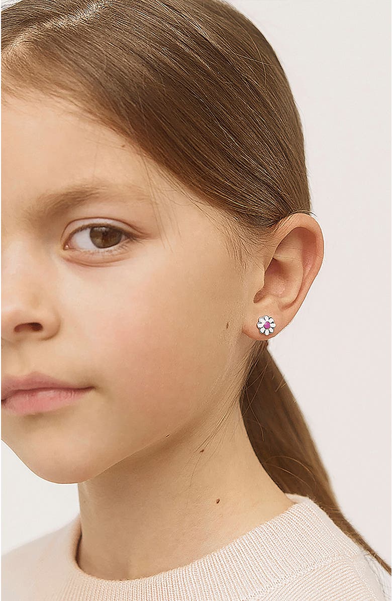 In Season Jewelry Delightful Daisy Earrings, Alternate, color, Pink