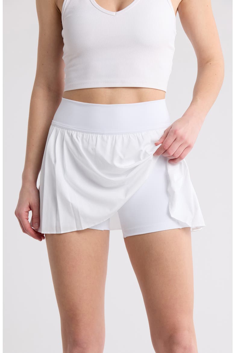 Tiebreak Pleated Skort, Alternate, color, WHITE