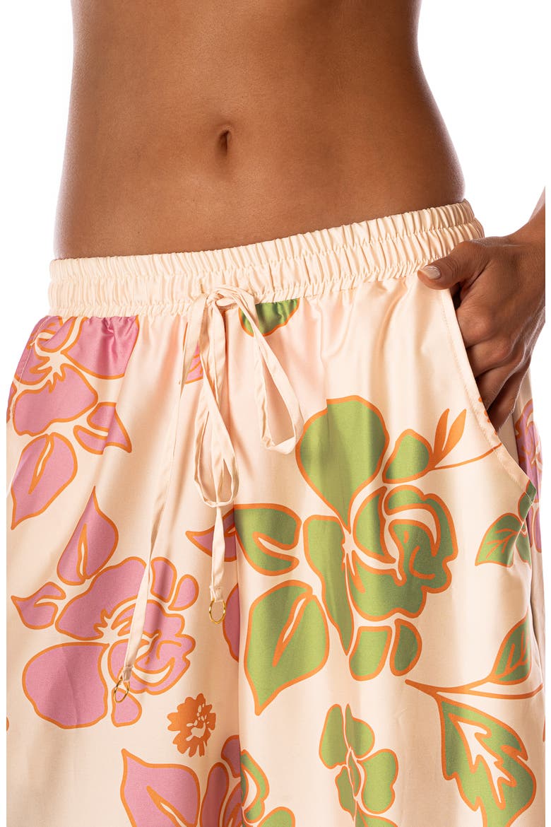 Floating Blooms Ophelia Cover-Up Drawstring Pants, Alternate, color, BEIGE FLORAL